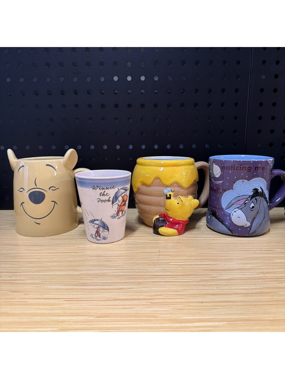 4 Pc Disney Winnie The Pooh Mugs A Lot Of 3 Pooh And 1 Eeyore Disney Store